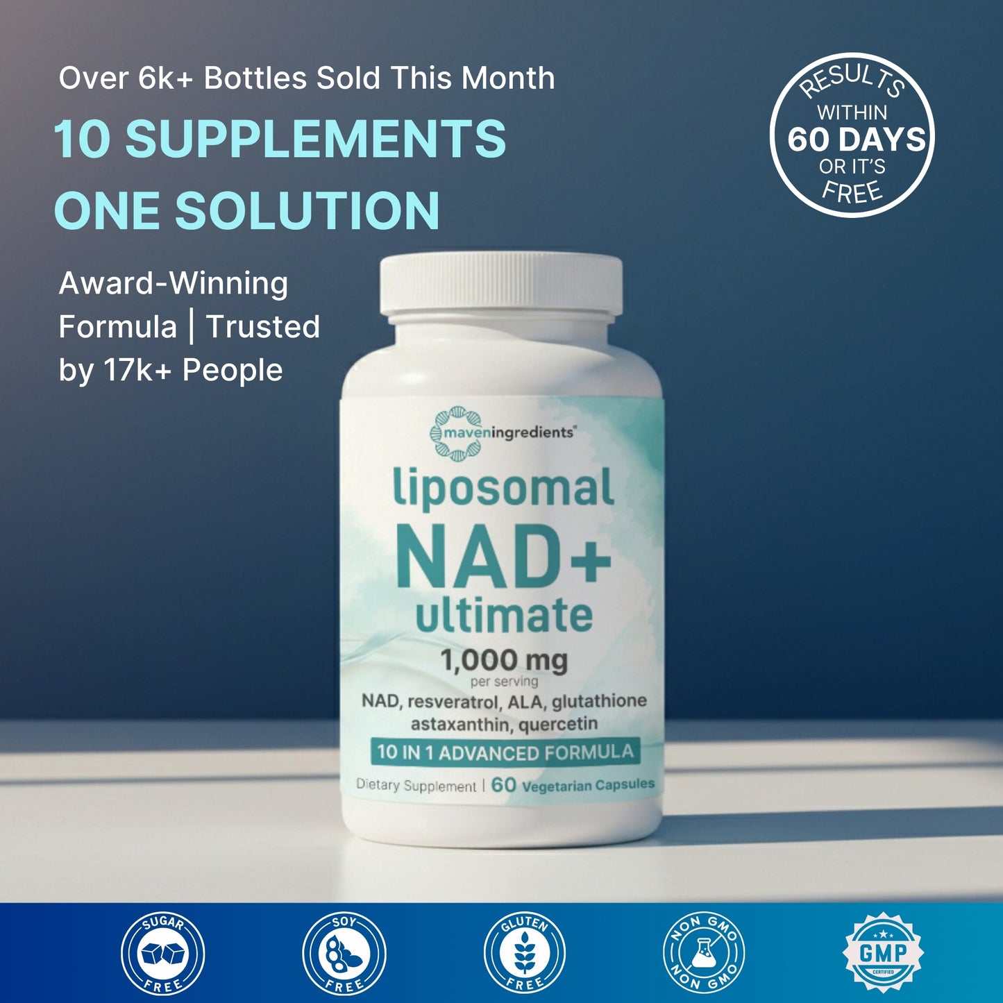 Liposomal NAD+ Capsules